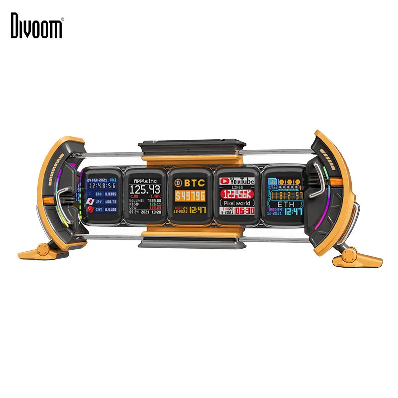 Times Gate Gaming Room Setup Digital Clock with Smart APP Control, Wifi Connect, RGB LED Display