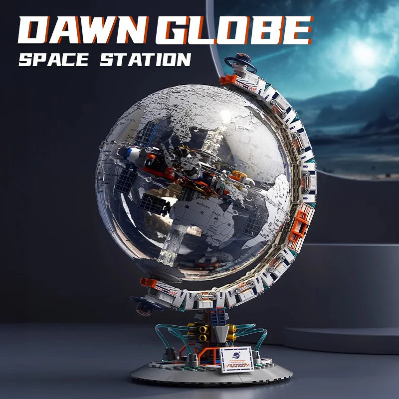 Globe Space Station Building Blocks,High Tech Construction Bricks Set