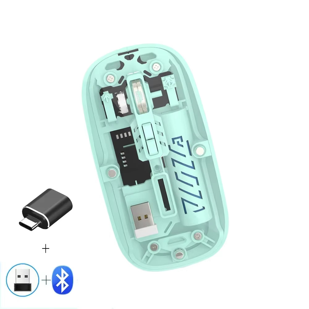 Transparent Wireless Mouse Dual Mode