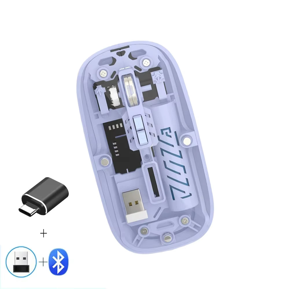 Transparent Wireless Mouse Dual Mode