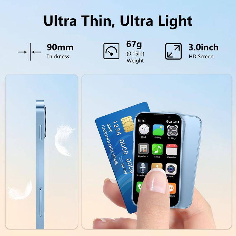 SOYES 3.0” Mini Smartphone with HD Touchscreen, Dual Cameras (3MP+5MP), GPS, Android