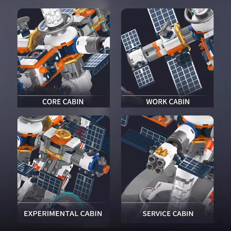 Globe Space Station Building Blocks,High Tech Construction Bricks Set