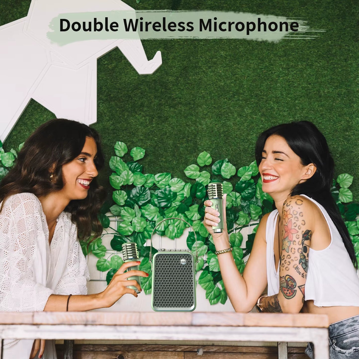 Songbird-Hq Portable Bluetooth Speaker 50W Powerful Sound with Karaoke Microphone Voice Change Mode