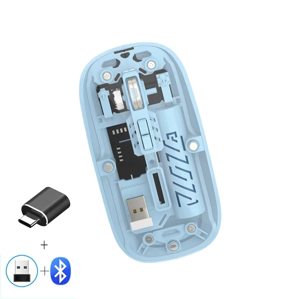 Transparent Wireless Mouse Dual Mode