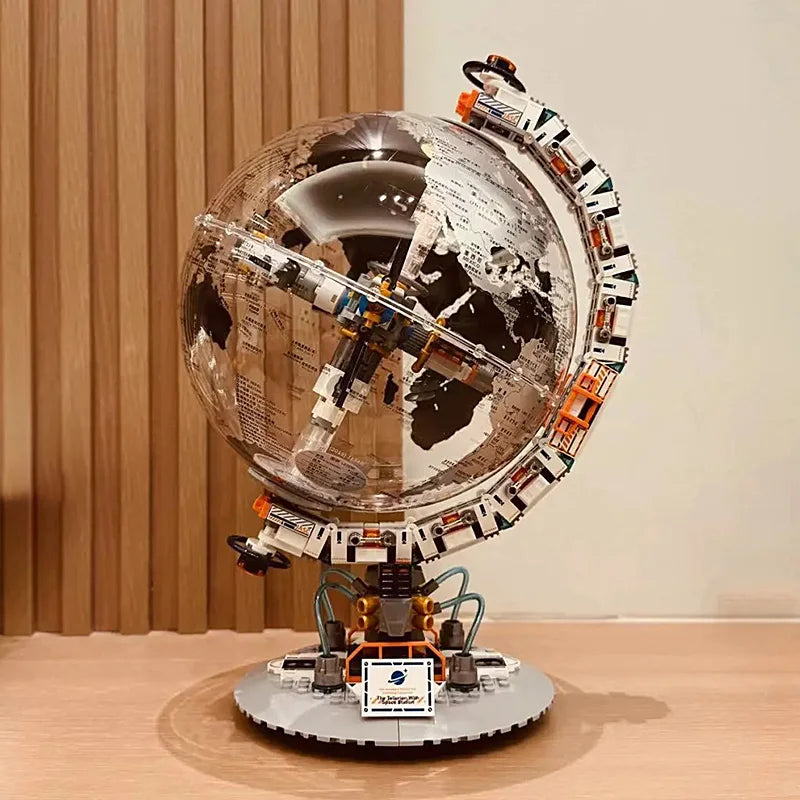 Globe Space Station Building Blocks,High Tech Construction Bricks Set