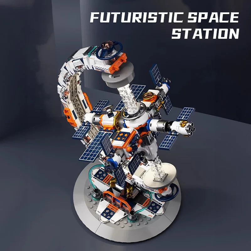 Globe Space Station Building Blocks,High Tech Construction Bricks Set