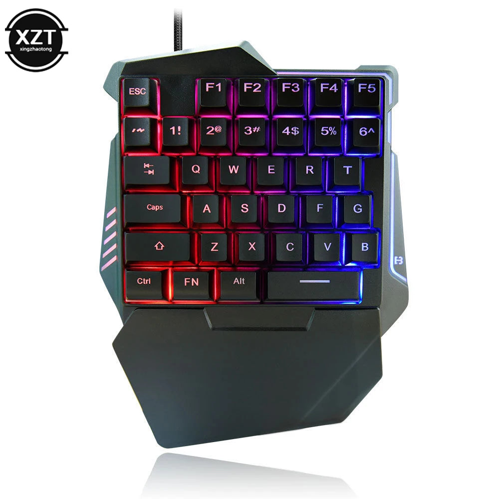 USB One-Handed Keyboard Gaming Mechanical Keyboard (35 Keys)