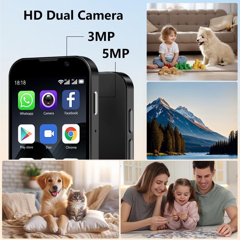 SOYES 3.0” Mini Smartphone with HD Touchscreen, Dual Cameras (3MP+5MP), GPS, Android