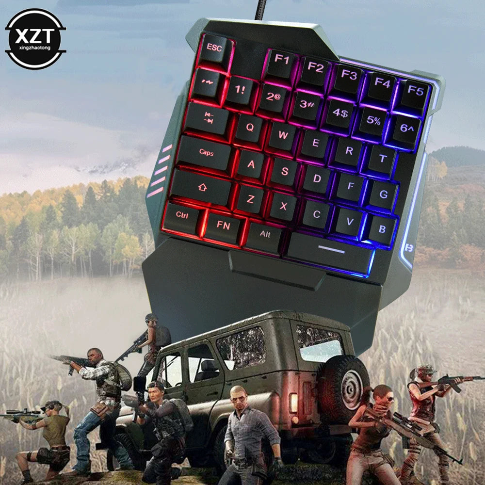USB One-Handed Keyboard Gaming Mechanical Keyboard (35 Keys)