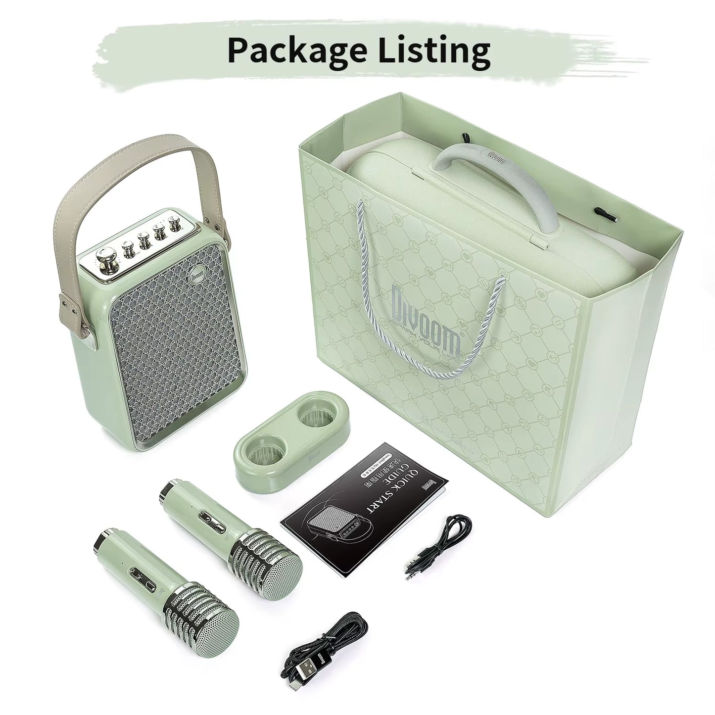 Songbird-Hq Portable Bluetooth Speaker 50W Powerful Sound with Karaoke Microphone Voice Change Mode