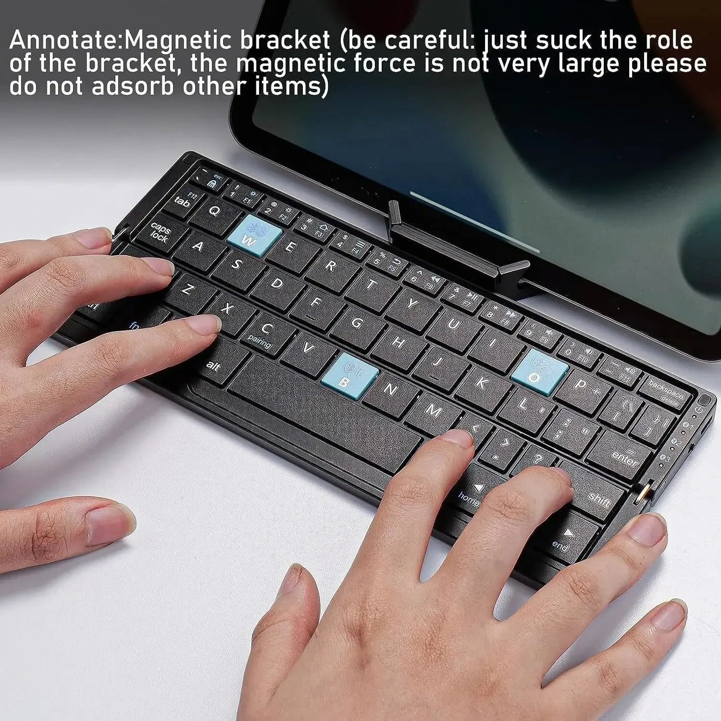 Foldable Bluetooth Keyboard + Magnetic Stand