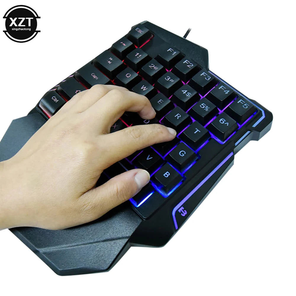 USB One-Handed Keyboard Gaming Mechanical Keyboard (35 Keys)