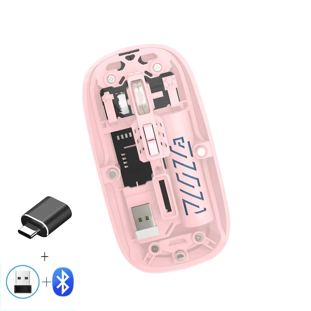 Transparent Wireless Mouse Dual Mode