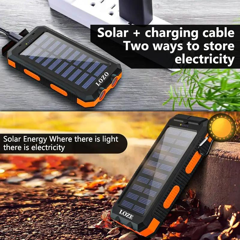 LOZE 10000Mah Solar Power Bank