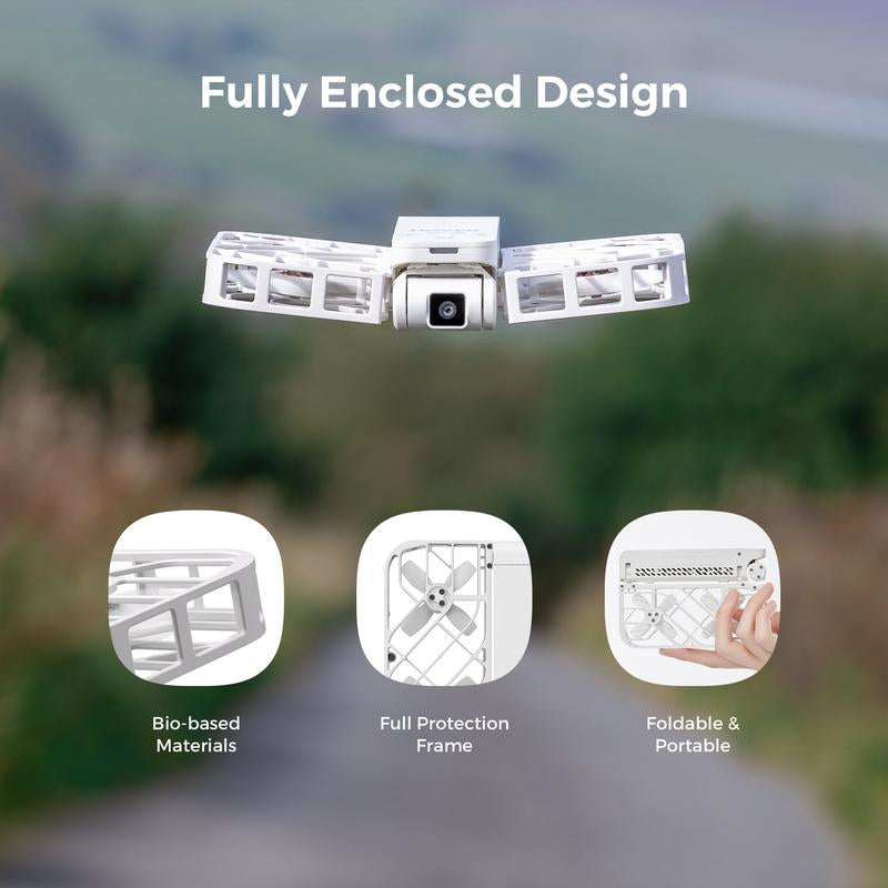 Hoverair X1 Pocket-Sized Self-Flying Camera - Lightweight Quadcopter with 5 Pre-Programmed Flights Foldable Design and 12-Month Warranty Portable Electronic Handbag Mechanical Recording Drone