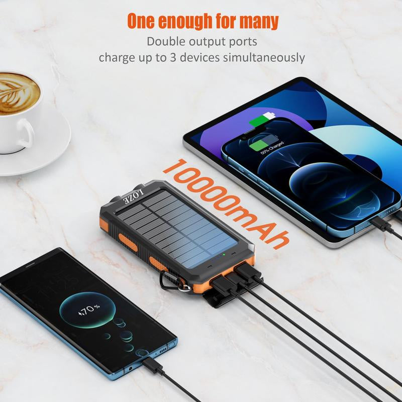 LOZE 10000Mah Solar Power Bank 
