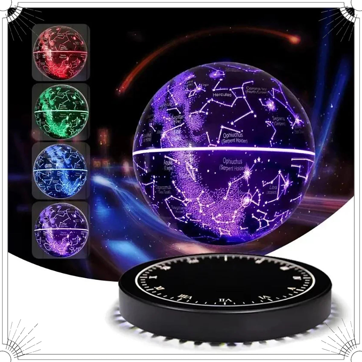 Automatic Spinning Globe Magnetic Levitation Decoration Modern Home Accessories Automatic LED Floating Moonlight Lamp Novelty
