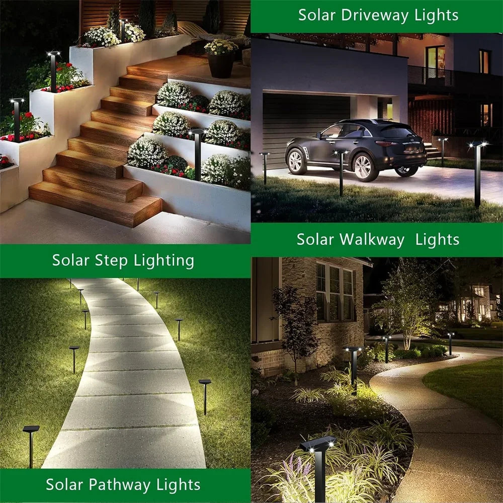 1/4 Pack Solar Pathway Lights Outdoor 