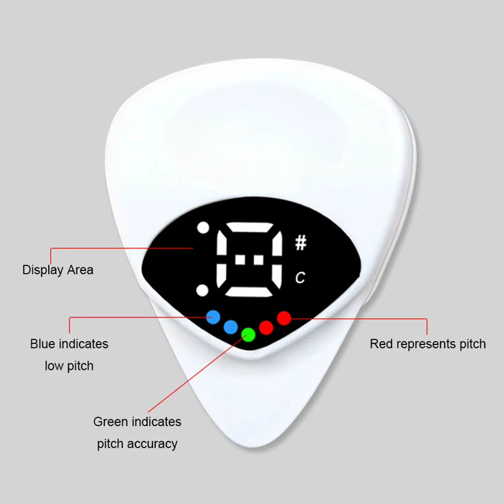 2-In-1 Guitar Pick & Tuner 