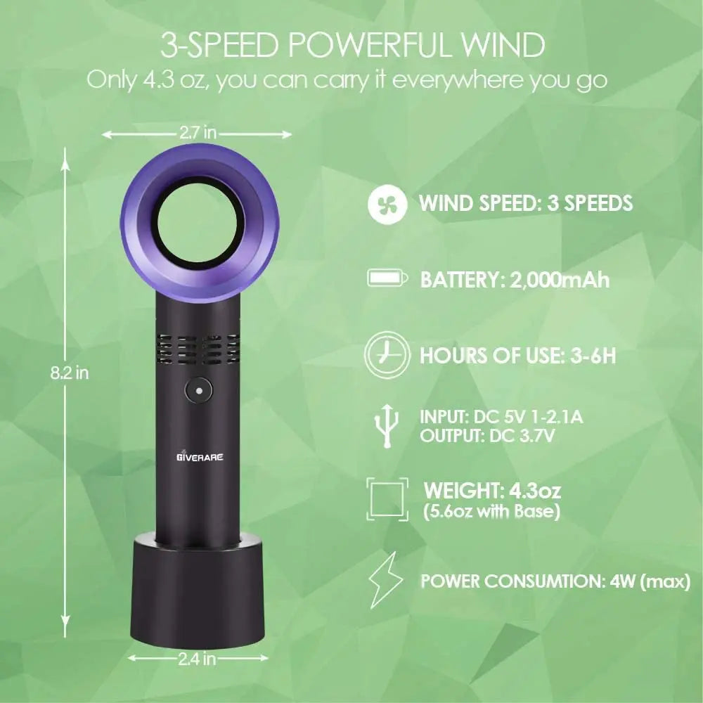 USB Rechargeable Bladeless Fan