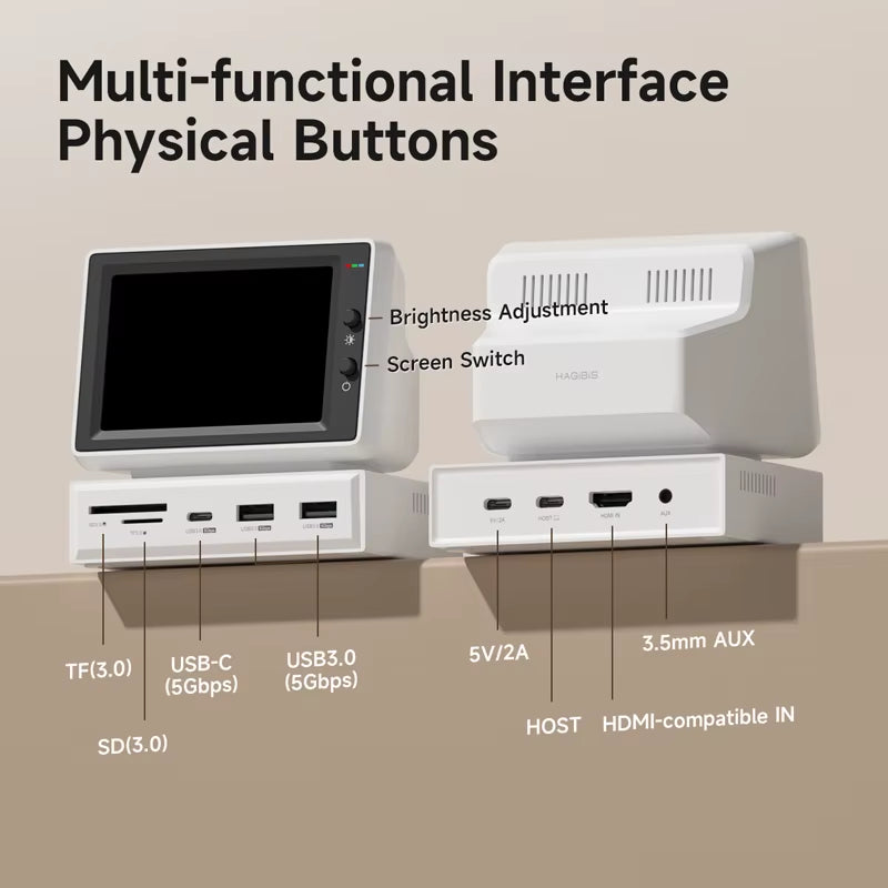 3.5Inch IPS Mini Screen AIDA64 Mini PC CPU RAM HDD