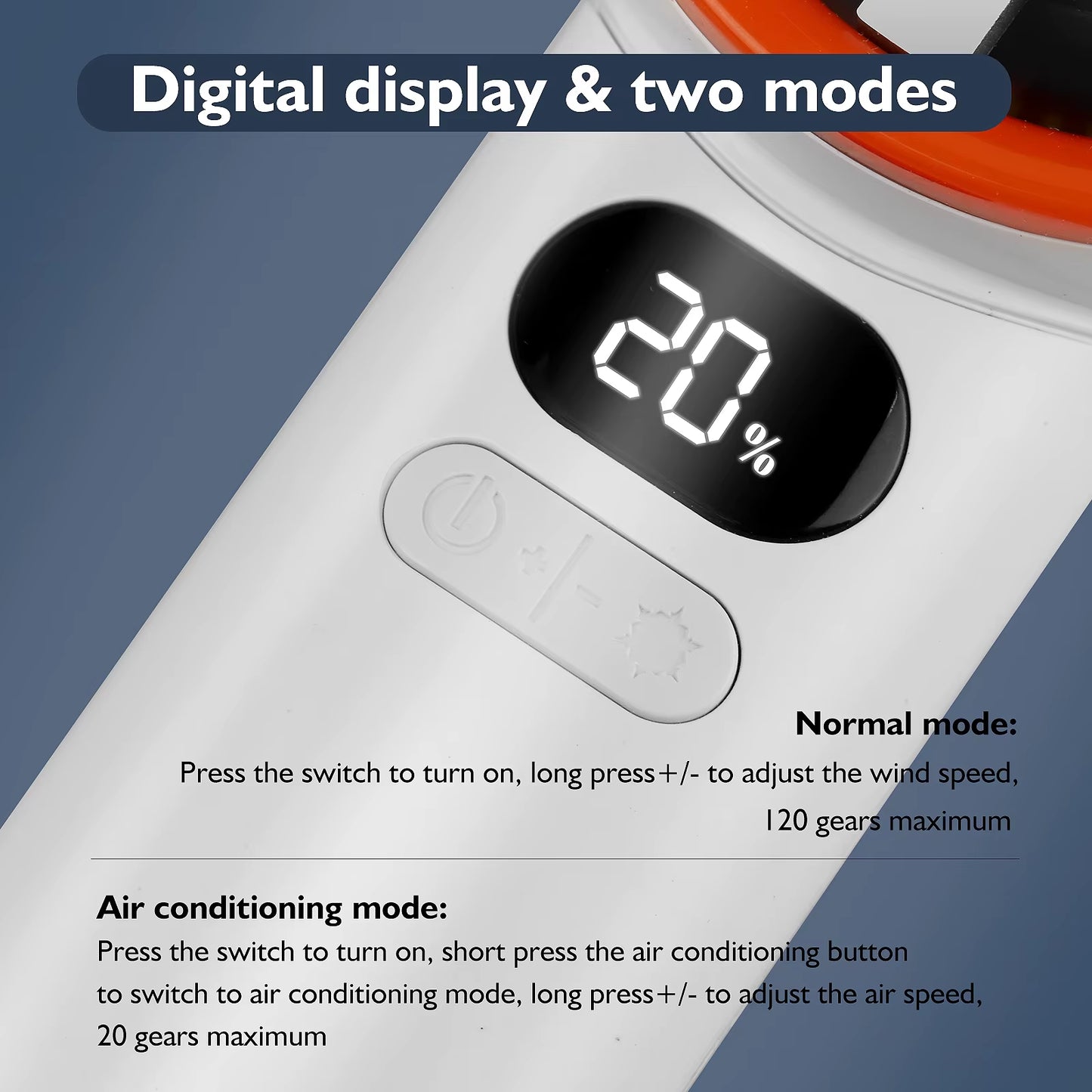 Portable 120-Speed Handheld Fan 