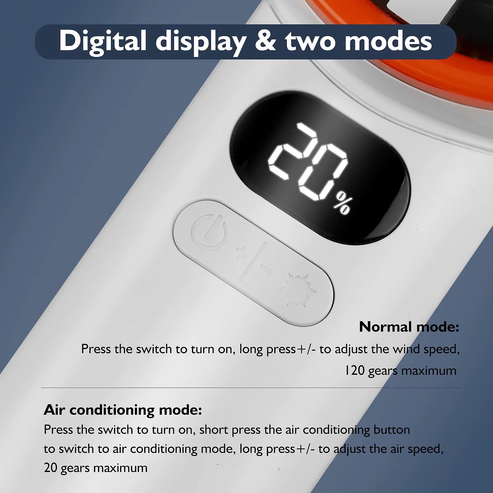 Portable 120-Speed Handheld Fan 