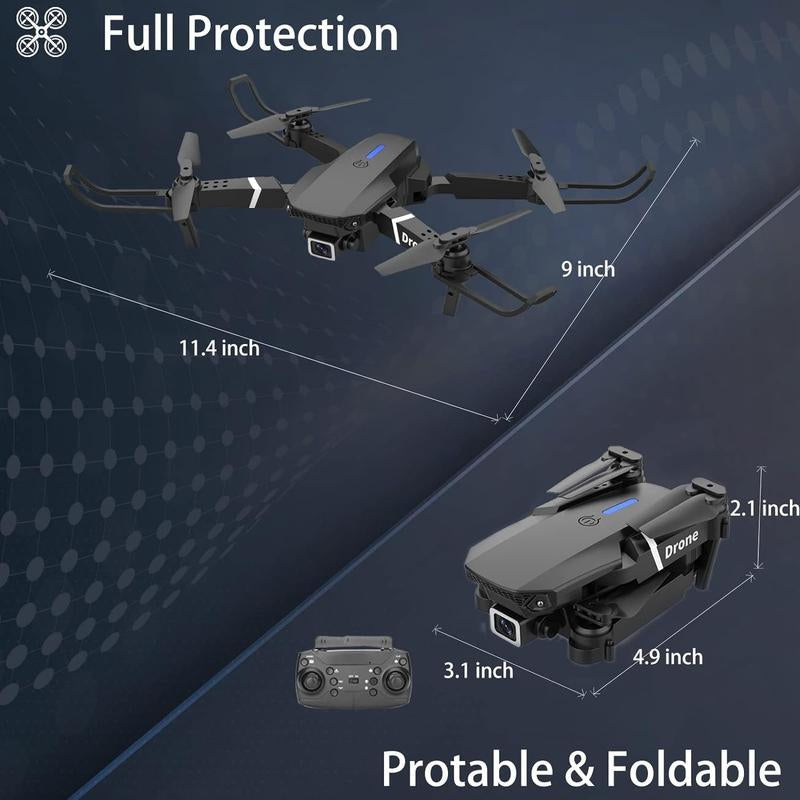 E88 Foldable Remote Control Quadcopter Drone starter kit