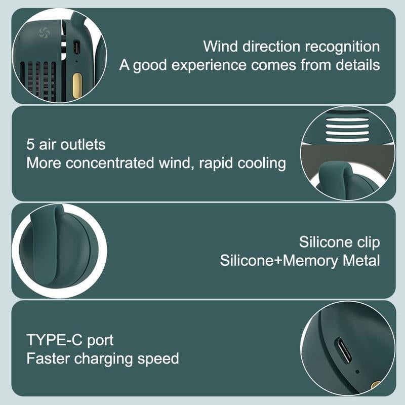 Bladeless Mini - Quiet, Three-Speed Adjustable Waist Fan