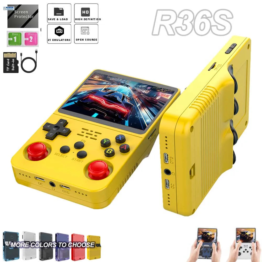 R36S Retro Game Console Linux System 3.5 Inch IPS Screen 