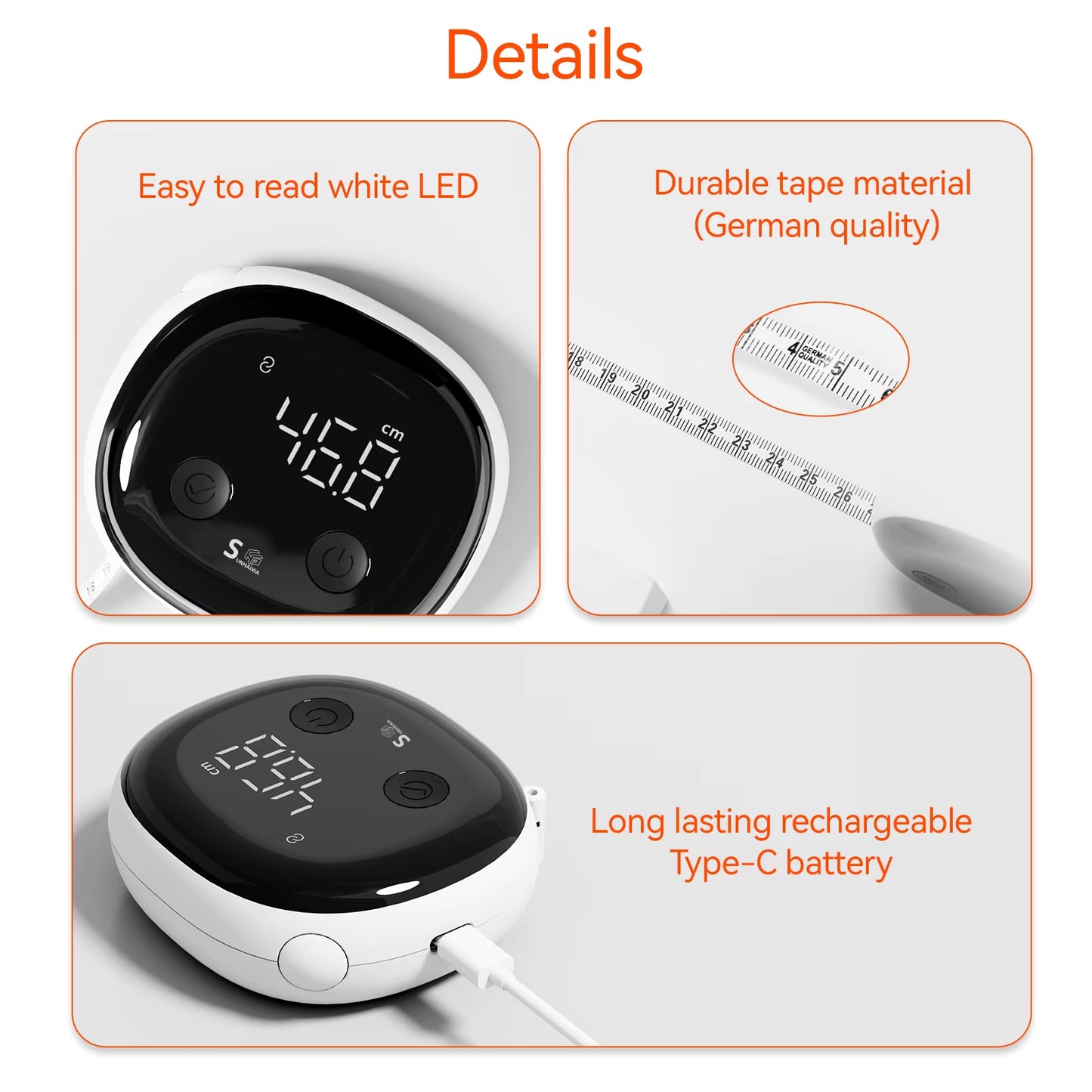 Fitdays Smart Body Tape Measure - Fitdays APP Monitoring 