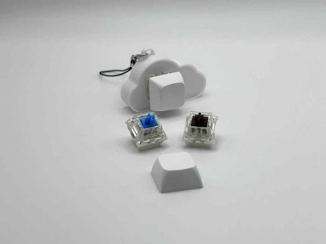 1 Key Mechanical Keyboard Cloud Keychain