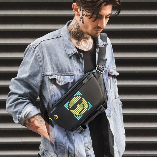 Divoom Waterproof Sling Bag Customizable Pixel Art 