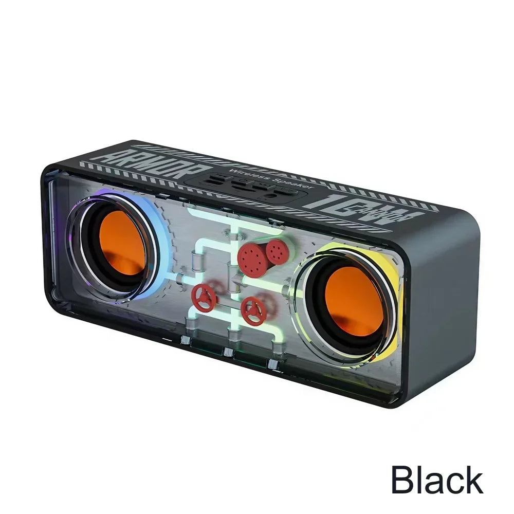 1PC Punk Style Dual Speakers Transparent  (TWS Bluetooth)