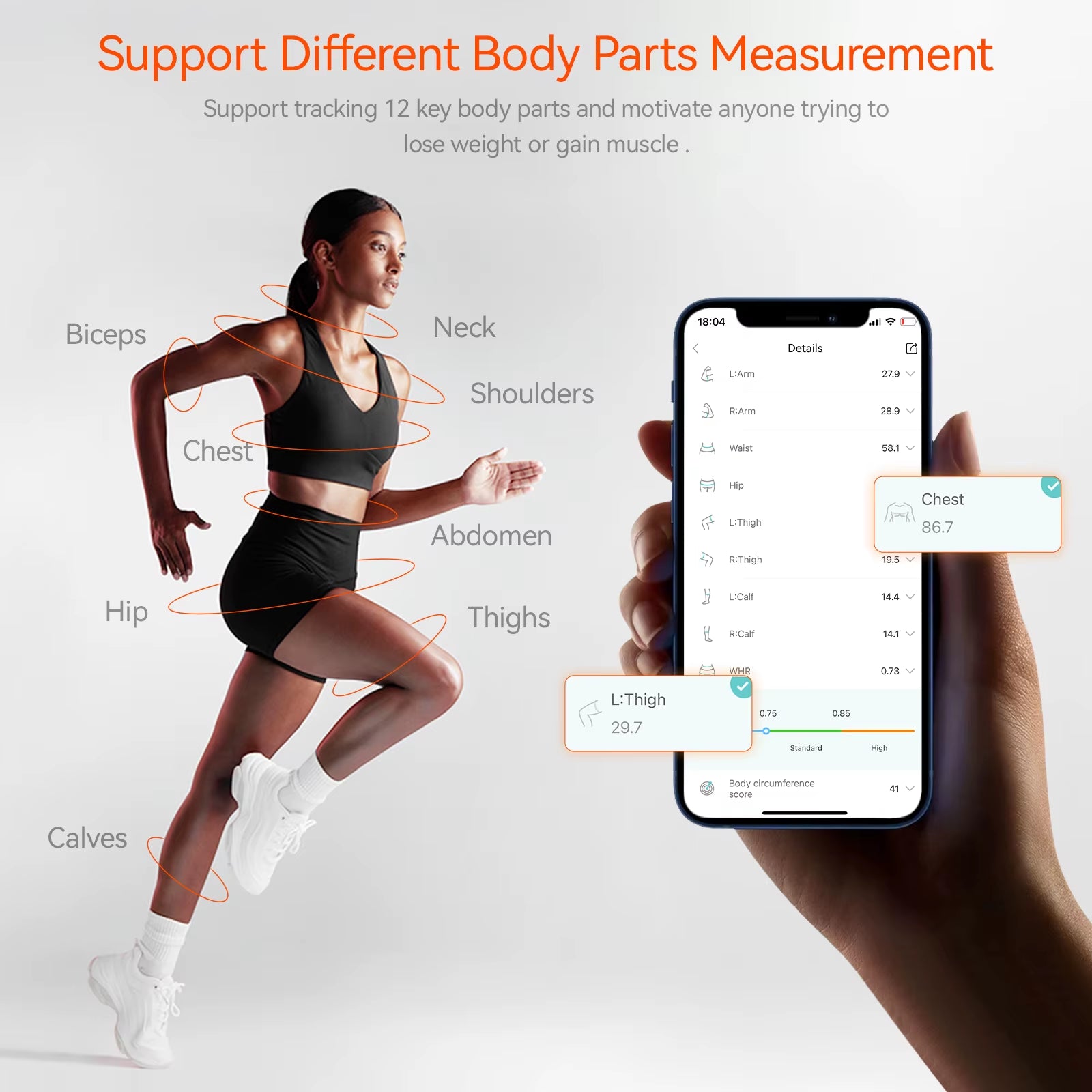 Fitdays Smart Body Tape Measure - Fitdays APP Monitoring 