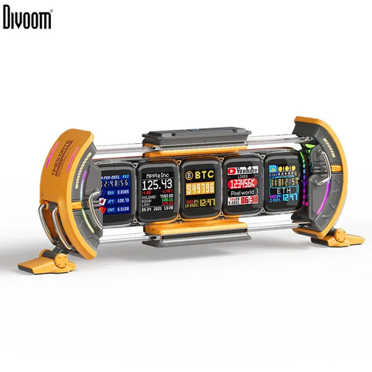 Times Gate Gaming Room Setup Digital Clock with Smart APP Control, Wifi Connect, RGB LED Display