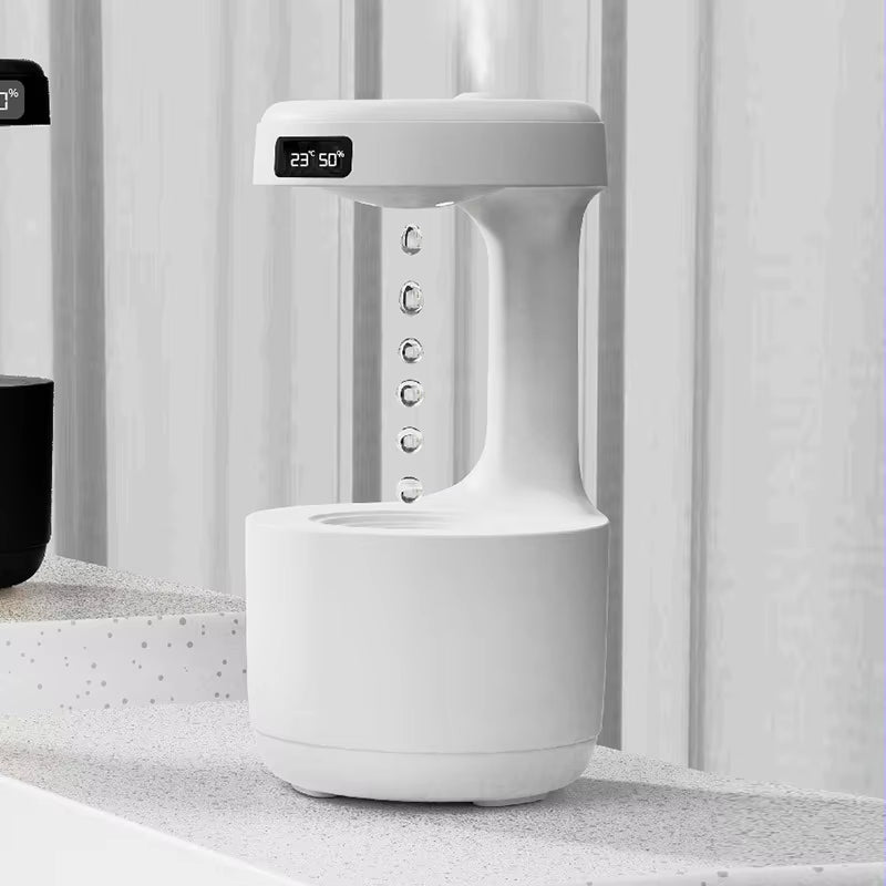Anti Gravity Humidifier with LED Clock Display