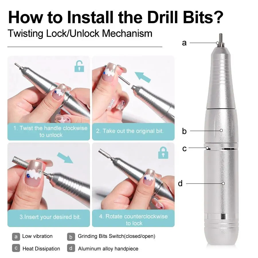 Electric Portable Nail Drill 