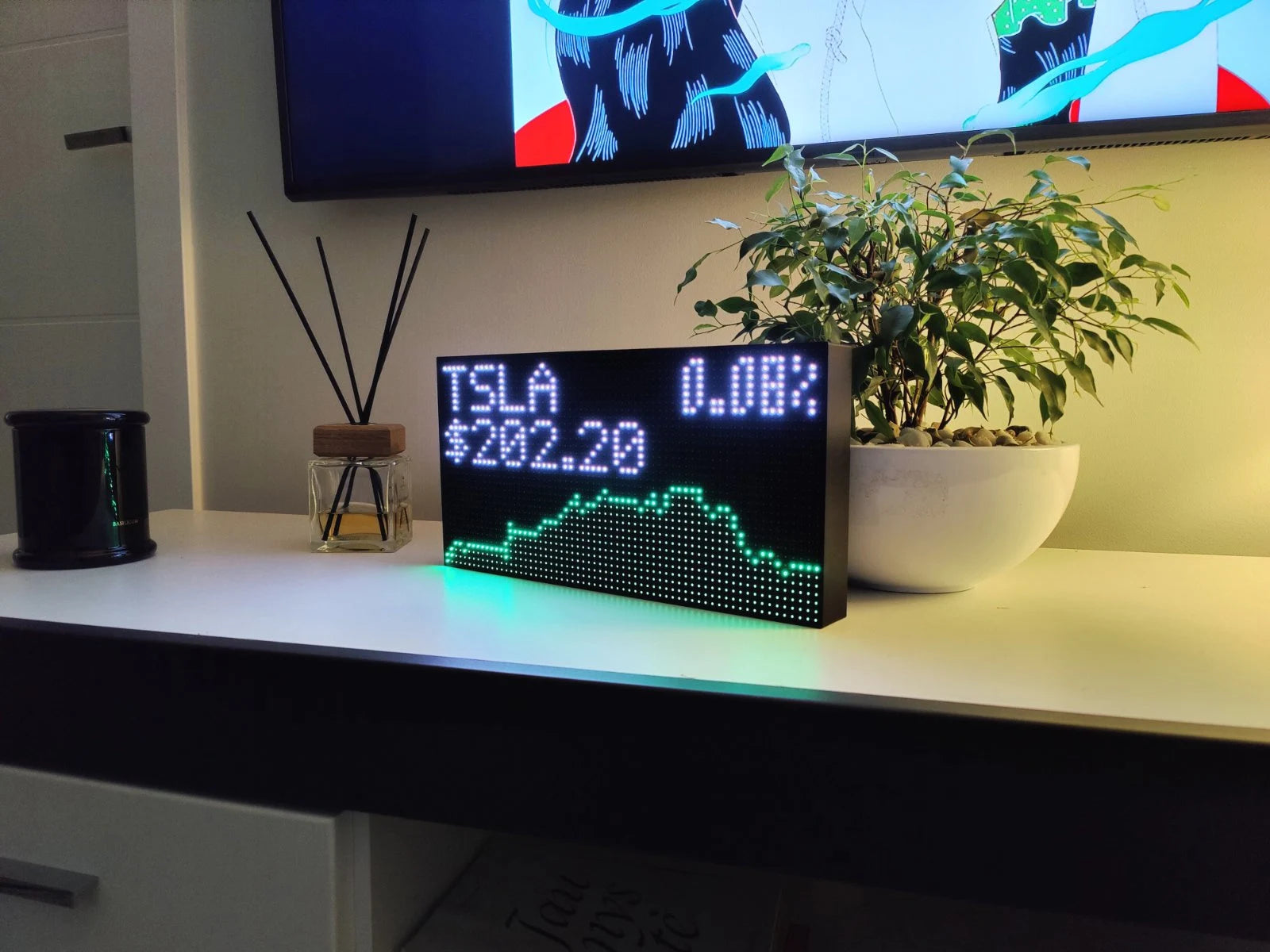 Crypto Ticker Stocks Forex LIVE Price Wifi LED Display
