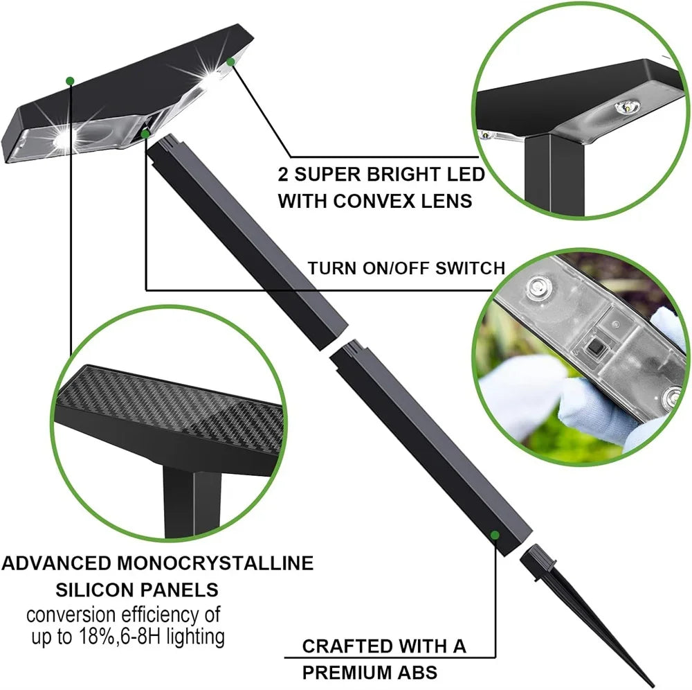 1/4 Pack Solar Pathway Lights Outdoor 