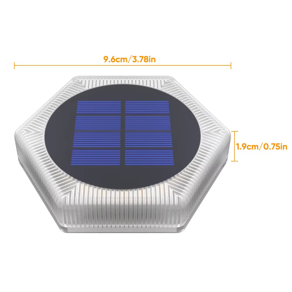 4 Pcs Solar Deck Lights LED Outdoor ,Waterproof 