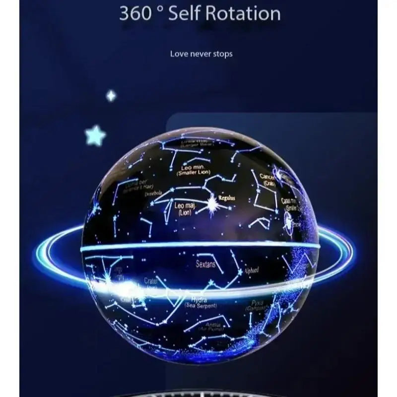 Automatic Spinning Globe Magnetic Levitation Decoration Modern Home Accessories Automatic LED Floating Moonlight Lamp Novelty
