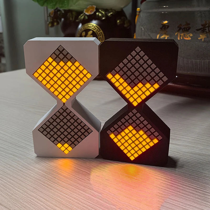 DIY Digital Hourglass Timers Birthday Gift Toys LED Electronic Hourglass Cyber Style Home Decoration Birthday Christmas Gift