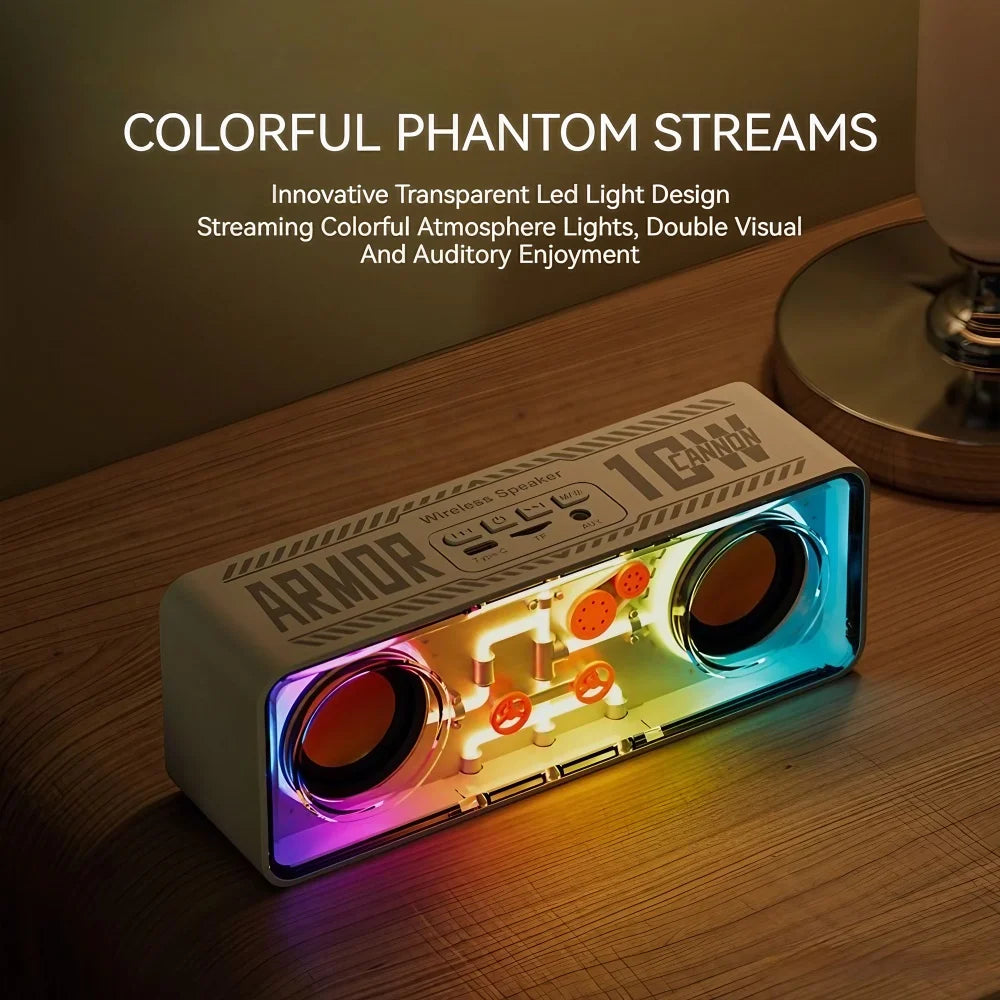 1PC Punk Style Dual Speakers Transparent  (TWS Bluetooth)