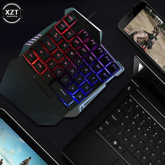 USB One-Handed Keyboard Gaming Mechanical Keyboard (35 Keys)