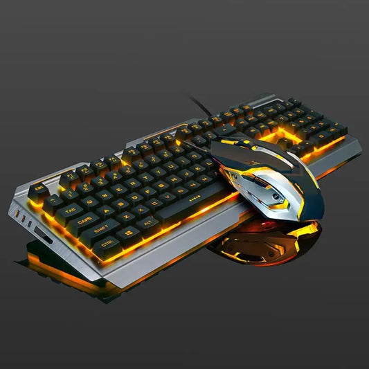 V1 USB Wired Ergonomic Backlit Mechanical Gaming Keyboard  & Mouse Set Keyboard Mice Combo