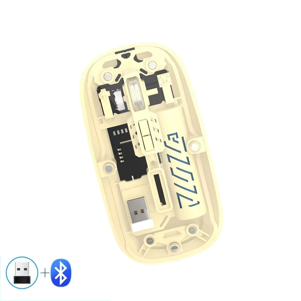 Transparent Wireless Mouse Dual Mode 