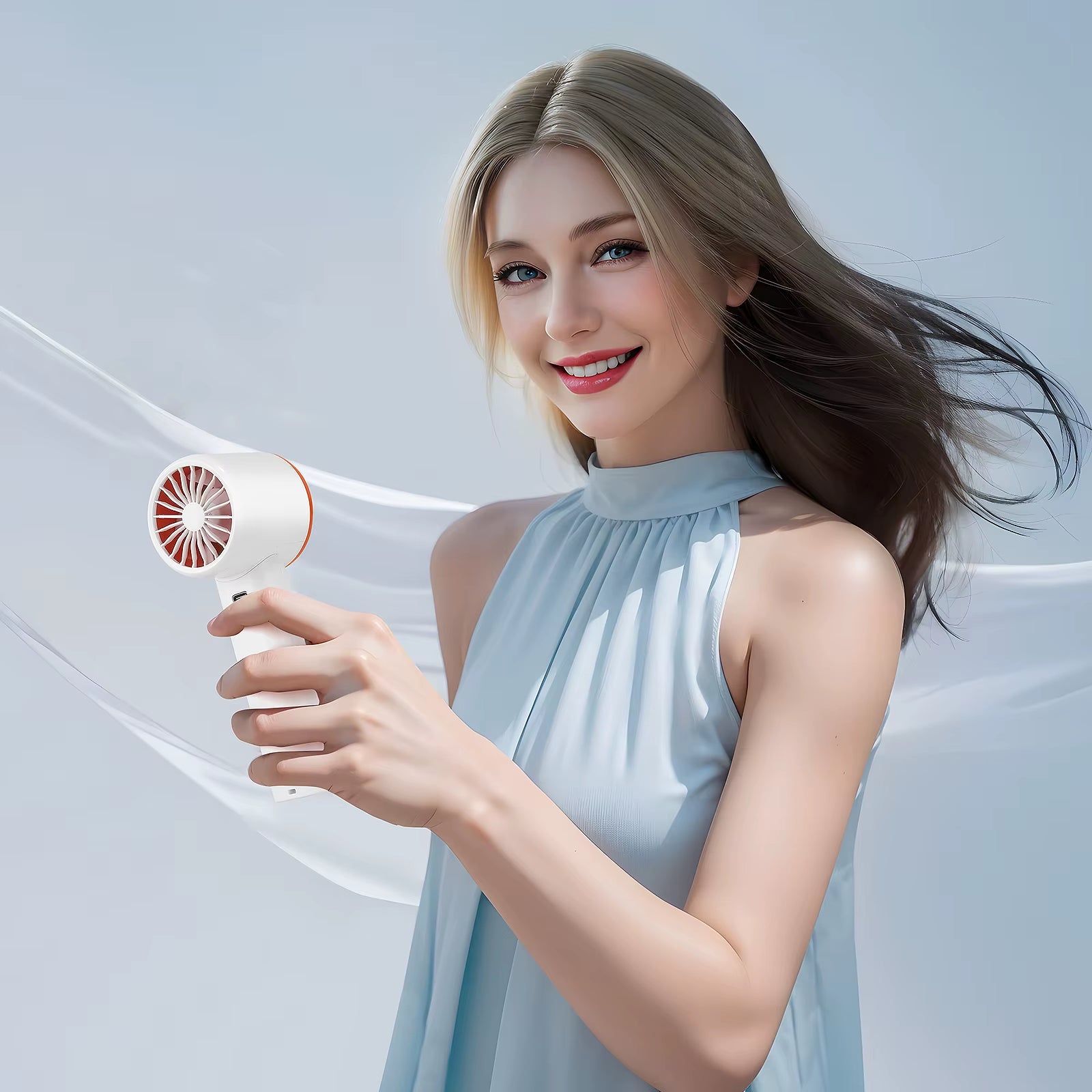 Portable 120-Speed Handheld Fan 