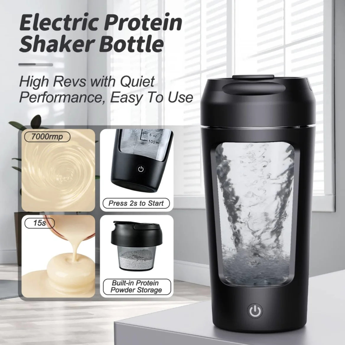650Ml USB Electric Portable Shaker Bottle 