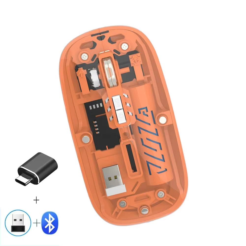 Transparent Wireless Mouse Dual Mode 